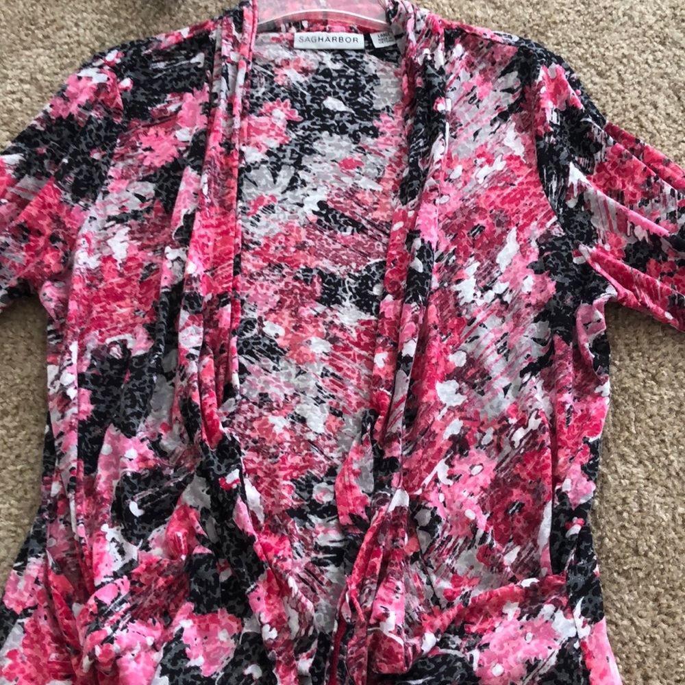 3/4 sleeve sweater with pockets
